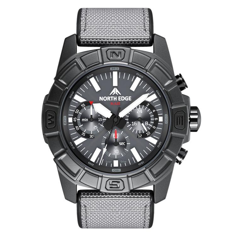 NORTH EDGE BLAZE Outdoor Waterproof Men Solar Charging Smart Sports Watch