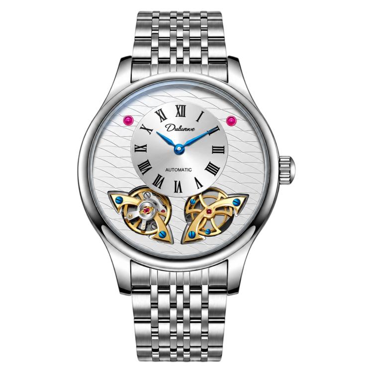 Dulunwe 6068A Double Flywheel Men Automatic Mechanical Watch