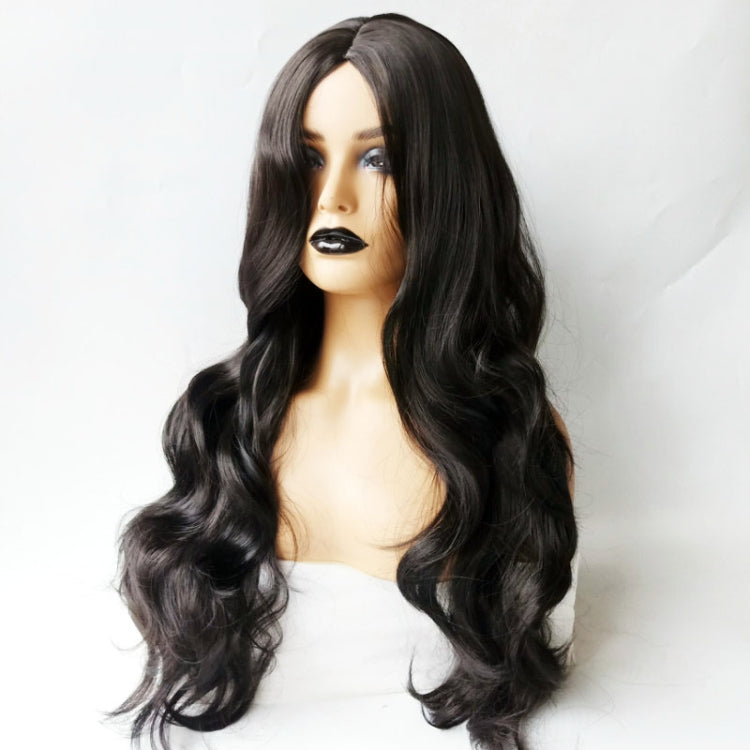 Centre-parted Big Curve Long Curls Wig Chemical Fiber Hair Full Headgear for Women