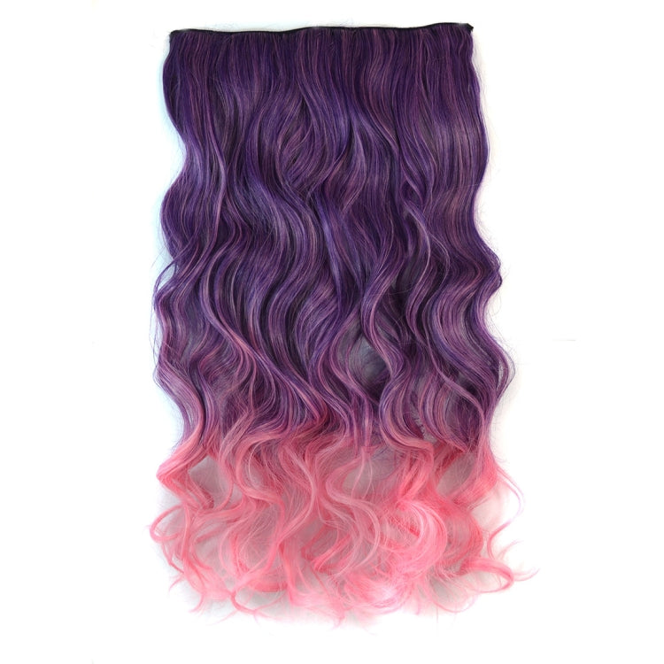 One-piece Seamless Hair Extension Piece Color Gradient Large Wave Long Curling Clip Type Hairpiece, HCB257711