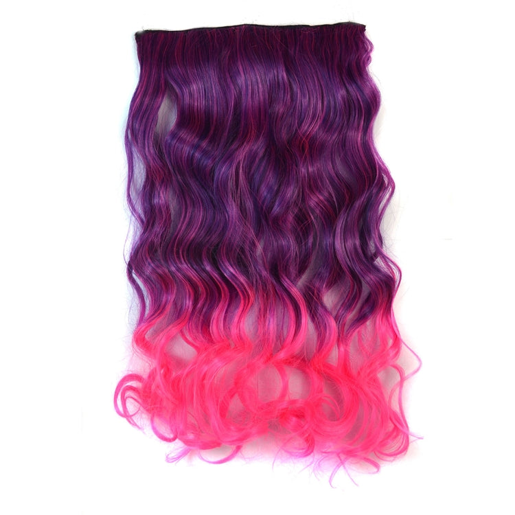 One-piece Seamless Hair Extension Piece Color Gradient Large Wave Long Curling Clip Type Hairpiece, HCB257712