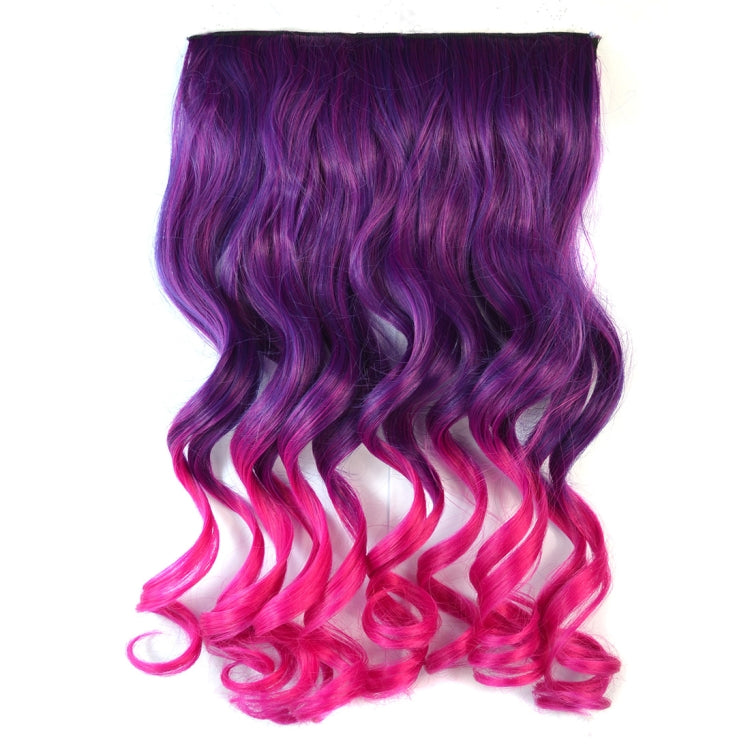 One-piece Seamless Hair Extension Piece Color Gradient Large Wave Long Curling Clip Type Hairpiece, HCB25779