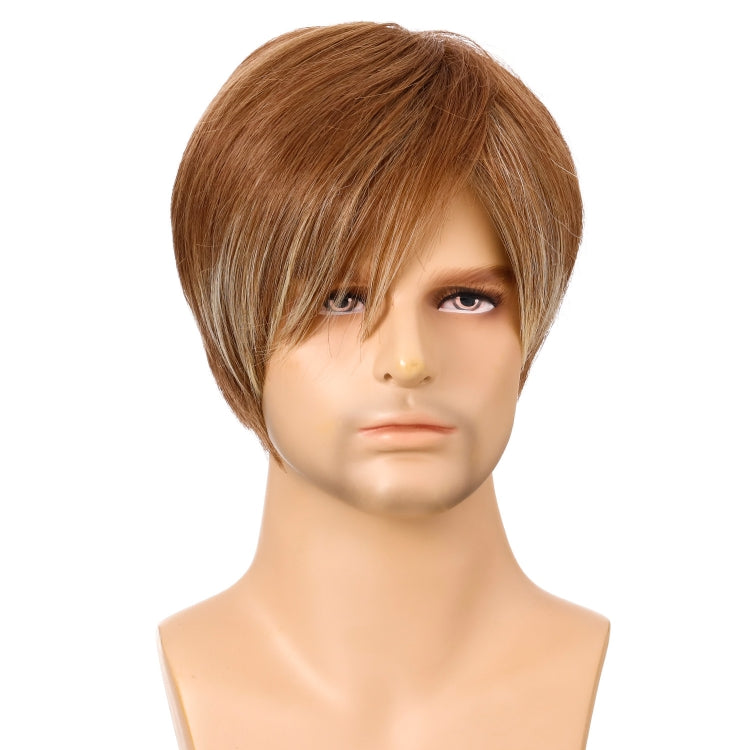 Men Realistic Natural High Temperature Wire Short Wigs, WIG-M44, WIG-M45
