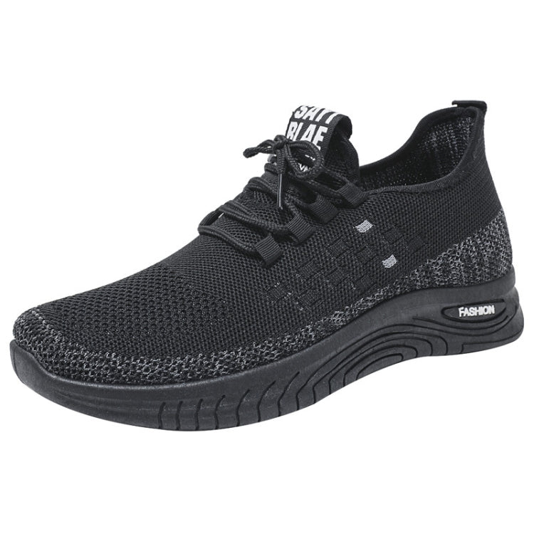 D06 Men Spring Flying Knitting Shoes Lace Up Sports Casual Shoes, 39, 40, 41, 42, 43, 44