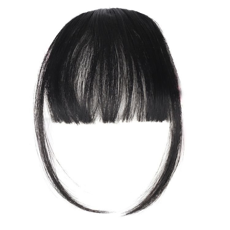 Chemical Fiber Wigs Thin Air Bangs Clip-on Wigs, Natural Black with Sideburns, Light Brown with Sideburns, Dark Brown with Sideburns, Natural Black No Sideburns, Light Brown No Sideburns, Dark Brown No Sideburns