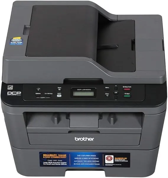 Brother DCP-L2540DW Laser Multifunction Printer - Monochrome - Plain Paper Print - Desktop - Copier/Printer/Scanner - 30 ppm Mono Print - 2400 x 600 dpi Print - 30 cpm Mono Copy LCD - 600 dpi Optical Scan - Automatic Duplex Print - 250 sheets Input - Ethe