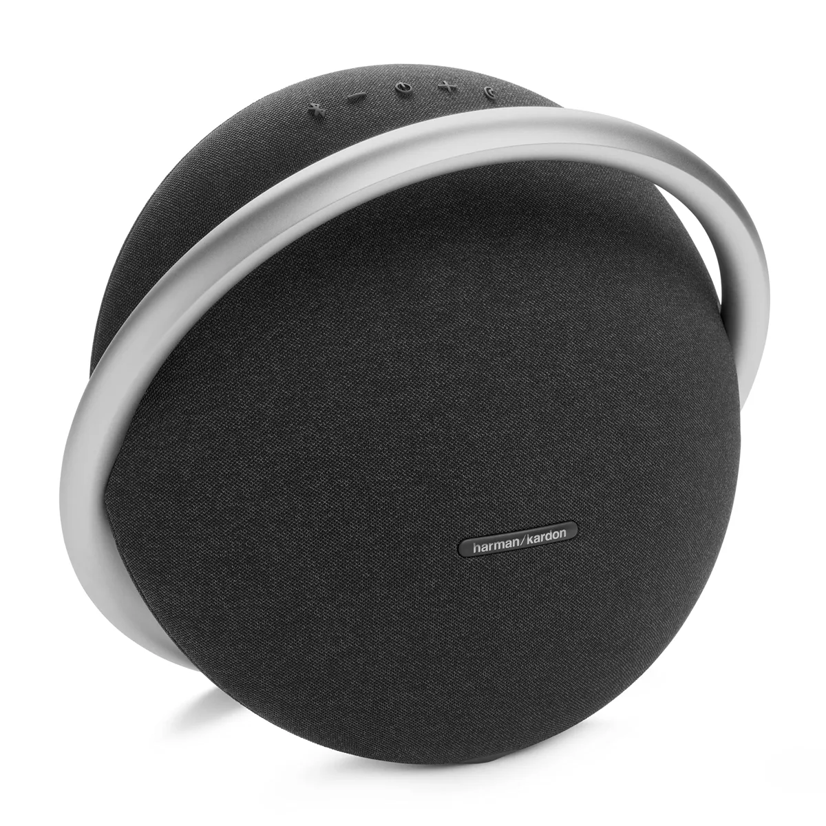 Harman Kardon Onyx Studio 8 Portable Stereo Bluetooth Speaker, Superior Sound Performance, Elegant Design, Self-Tuning, 8 Hours Battery, Eco-Friendly Materials, Built-In Dual Mic - Black, HKOS8BLKUK