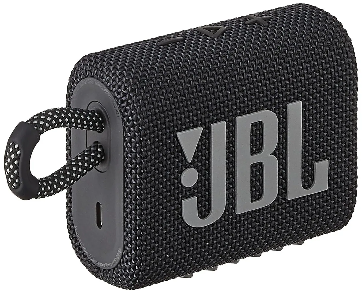JBL GO 3 Portable Waterproof Speaker, Black