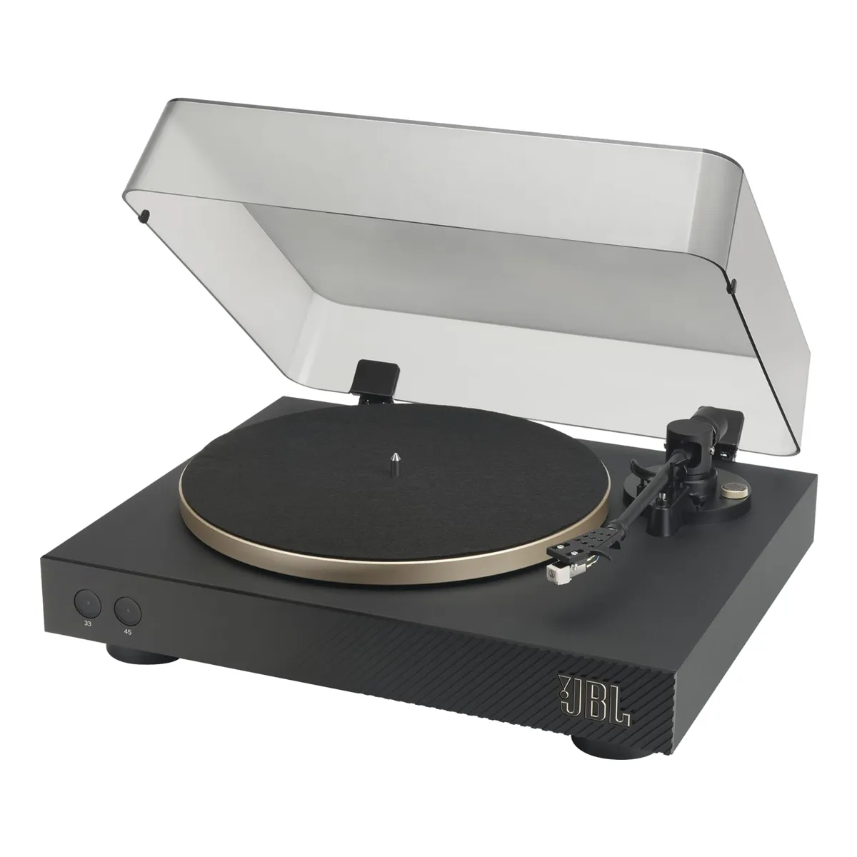 JBL Spinner Bluetooth with AptX HD Turntable/Record Player, DC Belt Drive,Black Gold