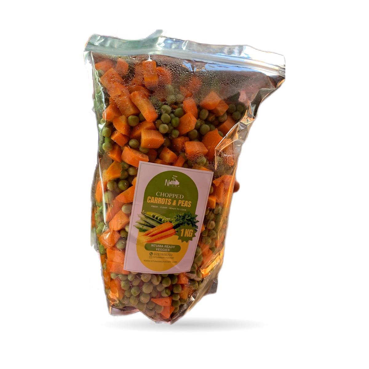 Chopped carrots and peas 1kg